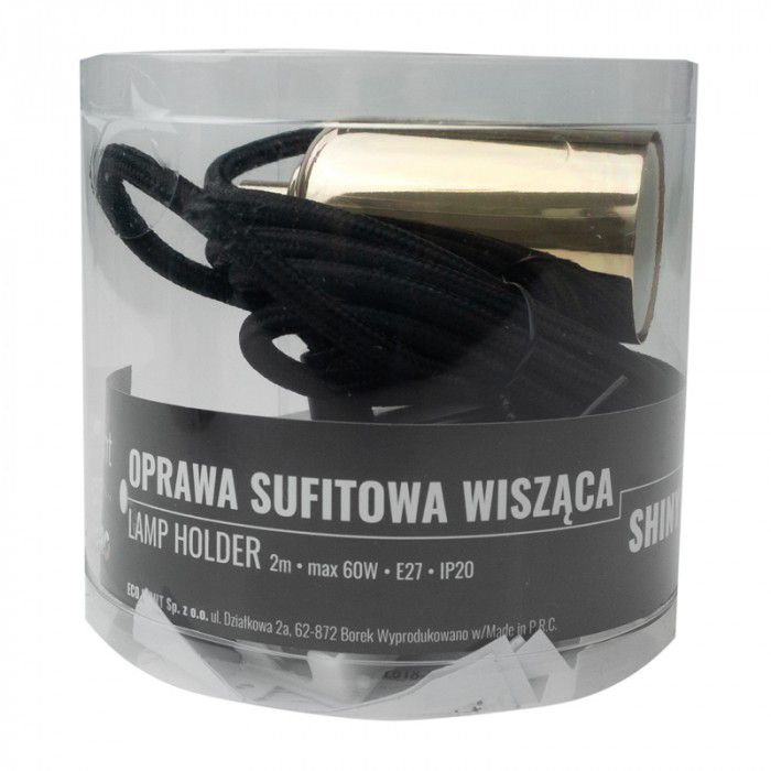Lampa wisząca Ecolight złota 1xE27x60W IP20 wym:200x4,2x4,2cm - 1 szt.