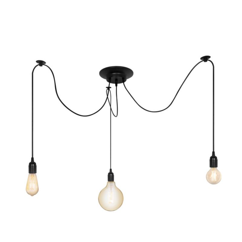 Lampa wisząca Edo Aranea 3xE27 czarny EDO777187  1 szt.
