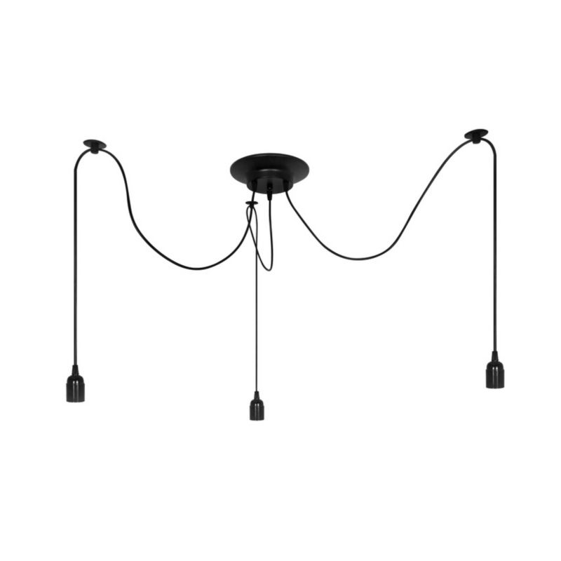 Lampa wisząca Edo Aranea 3xE27 czarny EDO777187  1 szt.