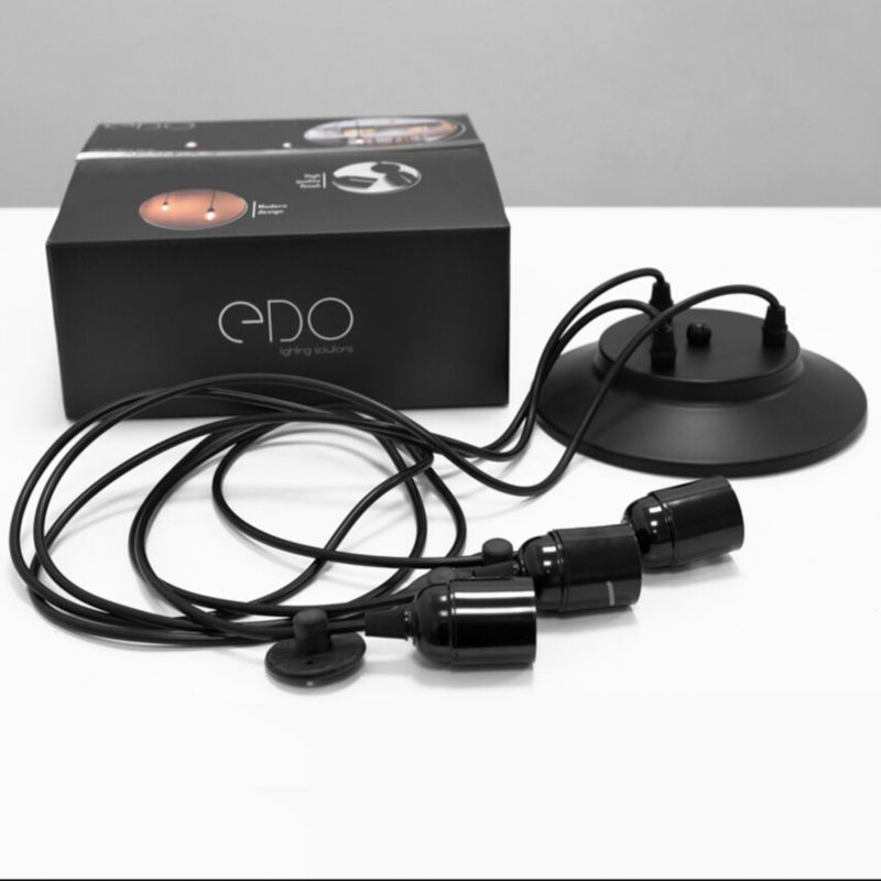 Lampa wisząca Edo Aranea 3xE27 czarny EDO777187  1 szt.