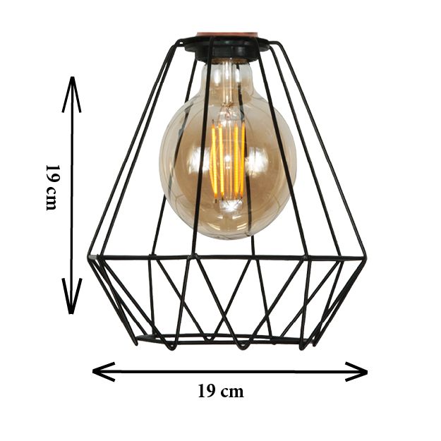 Lampa wisząca EDYLIT sufitowa zwis kaskada nad stół druciane klosze loft LED 3xE27 SALEN 14-578 1 szt.