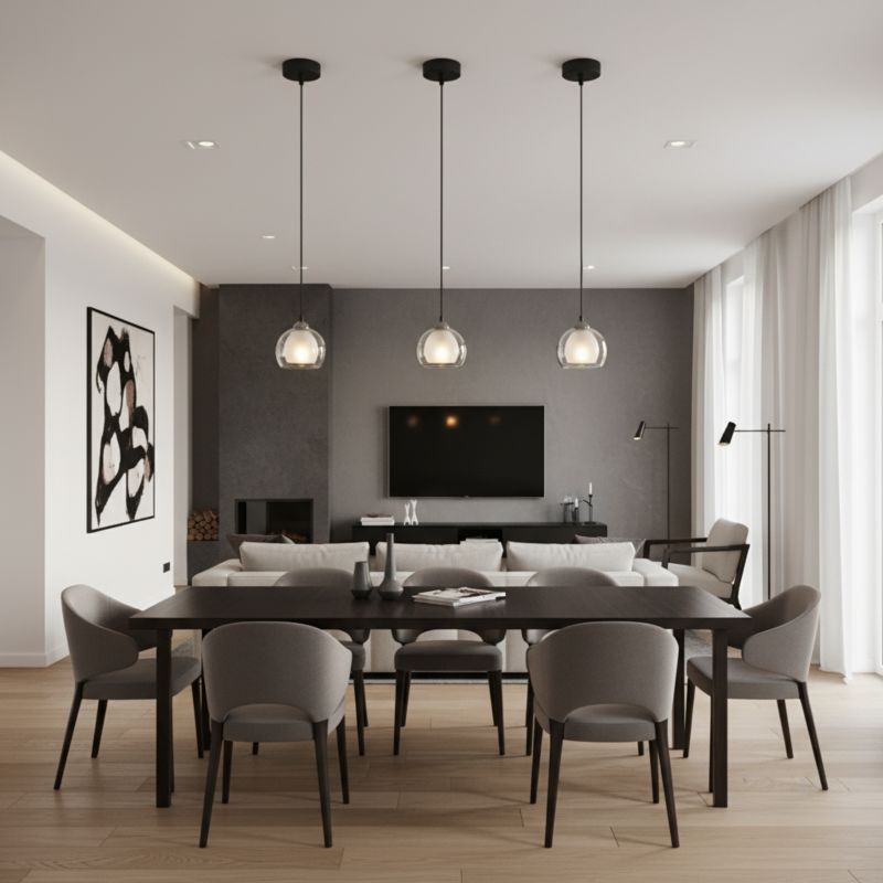 Lampa wisząca EDYLIT zwis 1xE14 szklany klosz loft nad stół BENARIVO 14-485 1 szt.