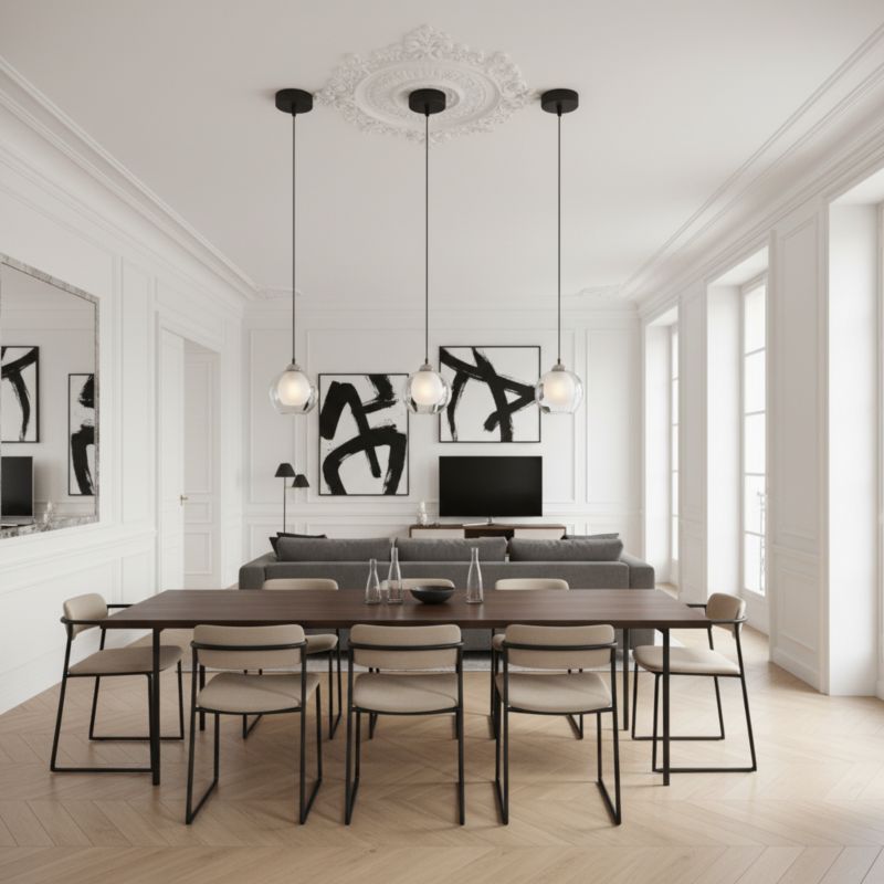 Lampa wisząca EDYLIT zwis 1xE14 szklany klosz loft nad stół BENARIVO 14-485 1 szt.