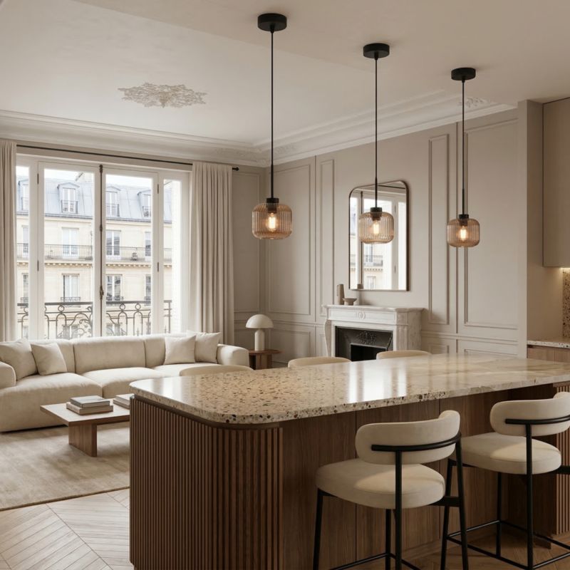 Lampa wisząca EDYLIT zwis 1xE27 bursztynowy klosz loft industrialna nad stół BEKA AMBER 15-015 1 szt.