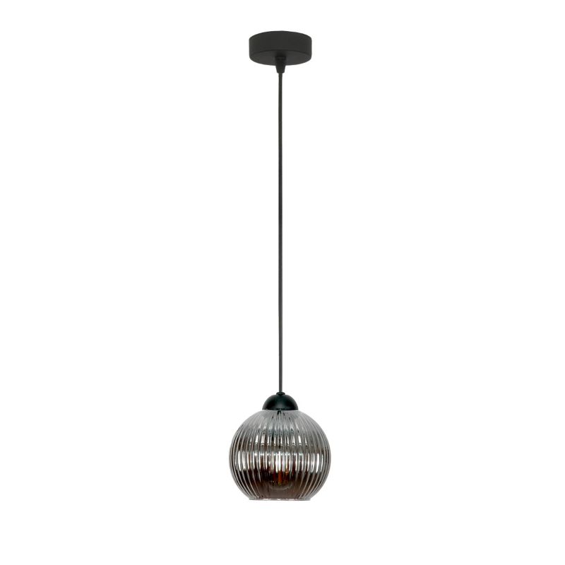 Lampa wisząca EDYLIT zwis 1xE27 grafitowy klosz loft do kuchni SFERA 15-055 1 szt.