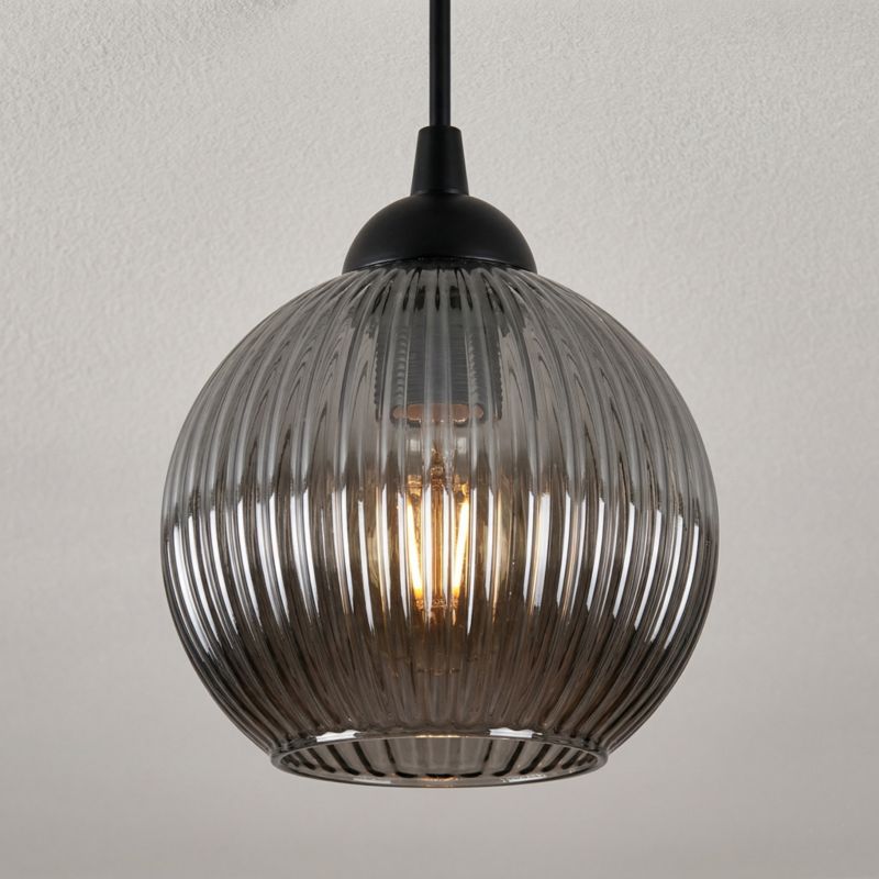 Lampa wisząca EDYLIT zwis 1xE27 grafitowy klosz loft do kuchni SFERA 15-055 1 szt.