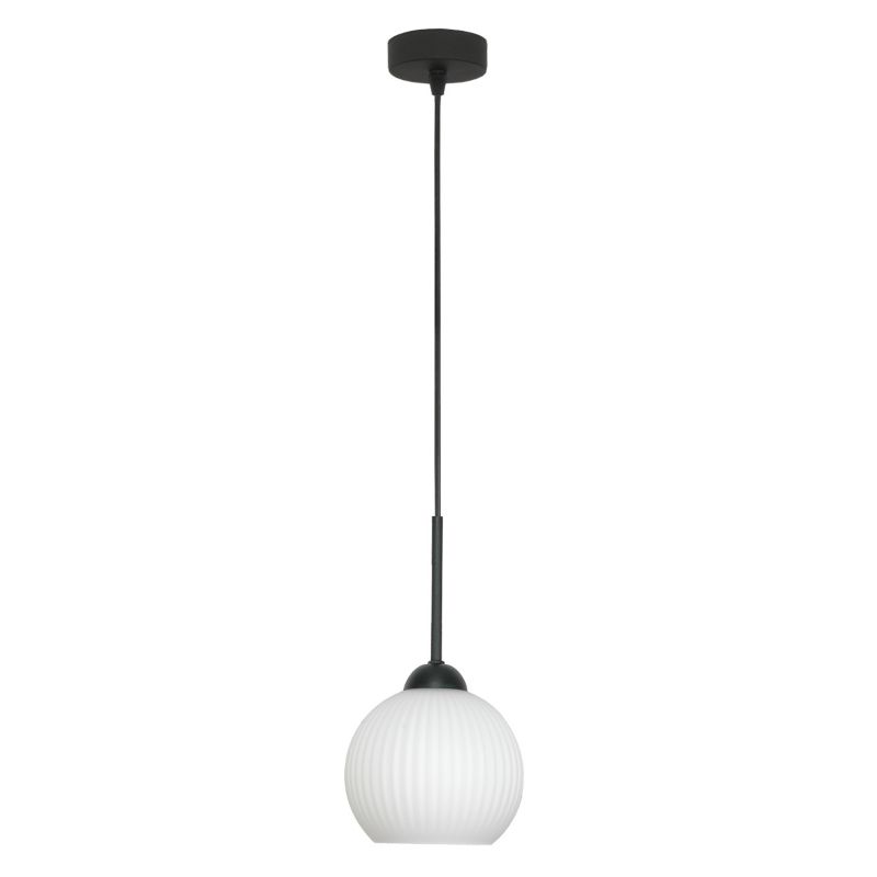 Lampa wisząca EDYLIT zwis pojedynczy 1xE27 biała kula loft industrialna nad stół FIONA 14-985 1 szt.