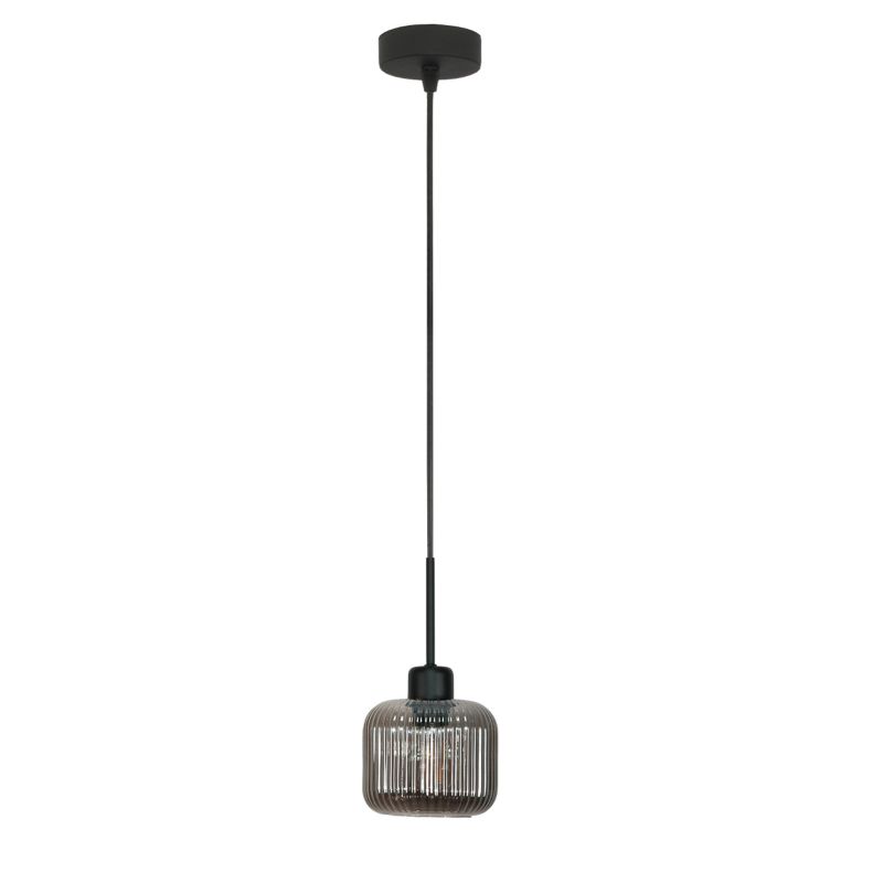 Lampa wisząca EDYLIT zwis sufitowa industrialna grafit klosz nowoczesna 1xE27 BEKA GREY 15-005 1 szt.