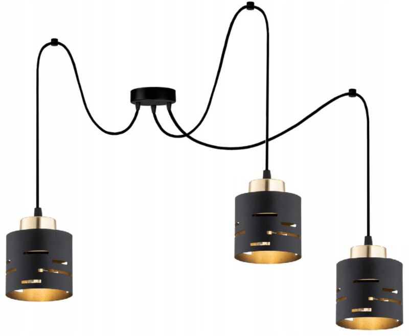 Lampa Wisząca Elko-Lighting  3-Punktowa Pająk Vox E27 czarny 1 szt
