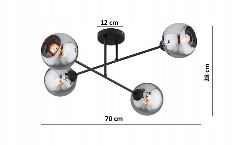 Lampa Wisząca Elko-Lighting Dior E27 czarny 1 szt