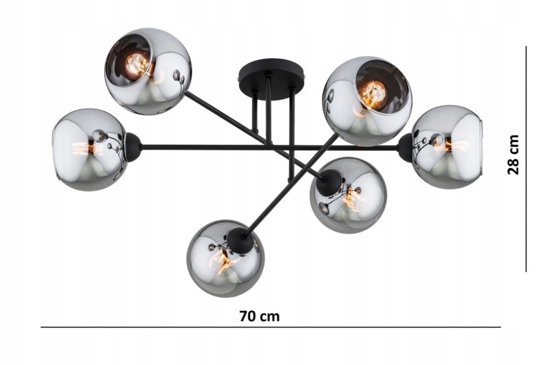 Lampa Wisząca Elko-Lighting Dior E27 czarny 1 szt