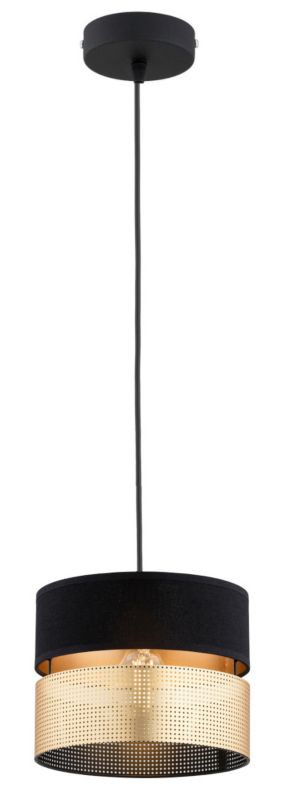 Lampa Wisząca Elko-Lighting Dual Czarno-Złota 1-Punktowa 20cm E27 1 szt