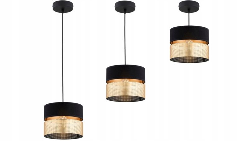 Lampa Wisząca Elko-Lighting Dual Czarno-Złota 1-Punktowa 20cm E27 1 szt