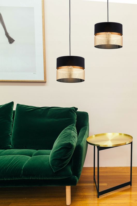 Lampa Wisząca Elko-Lighting Dual Czarno-Złota 1-Punktowa 20cm E27 1 szt
