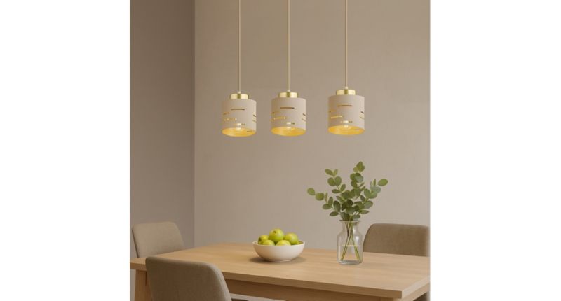 Lampa Wisząca Elko-Lighting Listwa 3-Punktowa Vox E27 beżowy 1szt