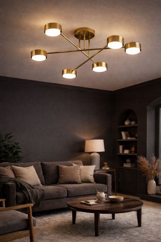 Lampa Wisząca Elko-Lighting Mono Gold 6x GX53 złoty 1 szt