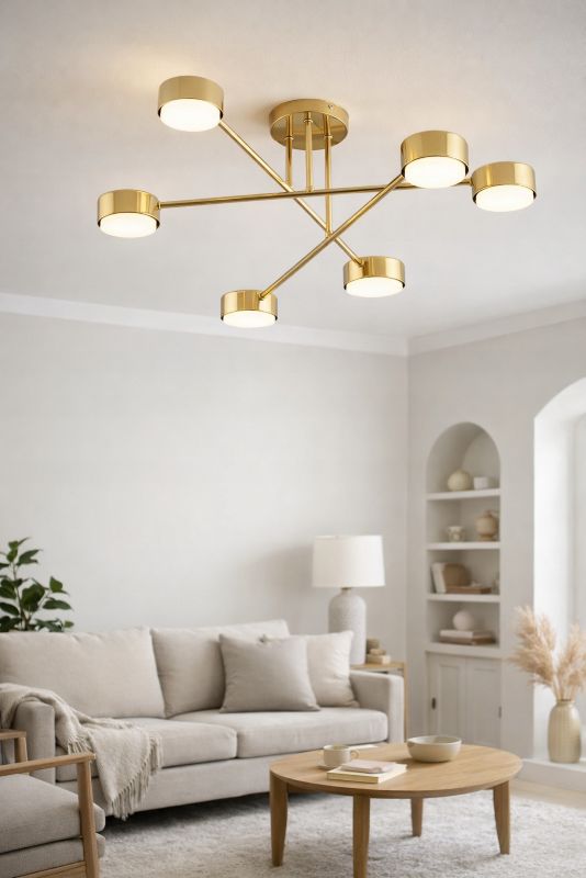 Lampa Wisząca Elko-Lighting Mono Gold 6x GX53 złoty 1 szt