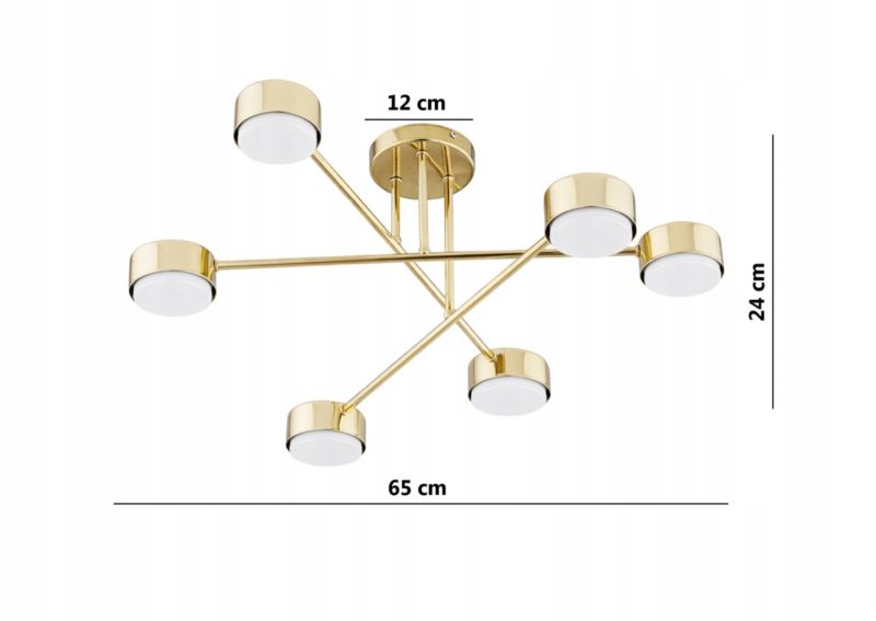 Lampa Wisząca Elko-Lighting Mono Gold 6x GX53 złoty 1 szt