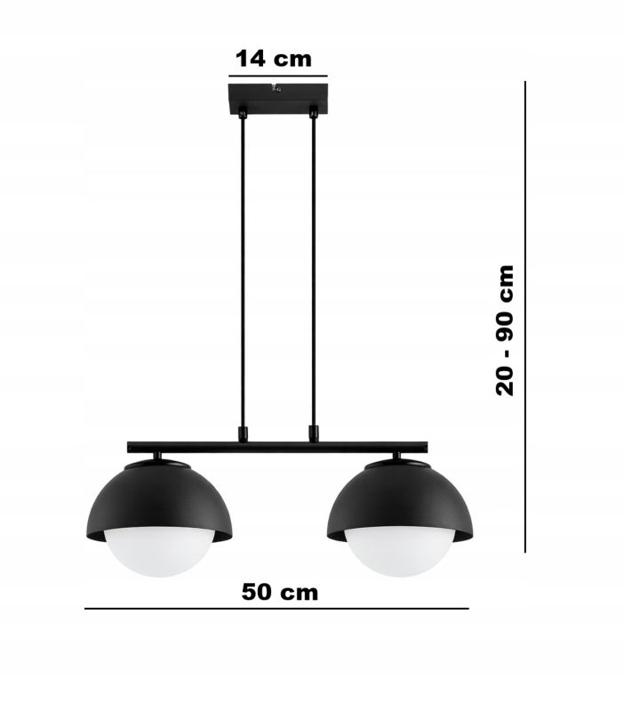 Lampa Wisząca Elko-Lighting Nad Wyspę 2-Punktowy Cosmo czarny 1 szt