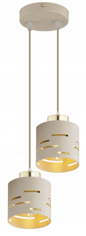 Lampa Wisząca Elko-Lighting Plafon 2-Punktowy Vox E27 beżowy 1 szt