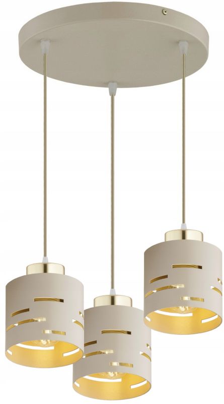 Lampa Wisząca Elko-Lighting Plafon 3-Punktowy Vox E27 beżowy 1 szt