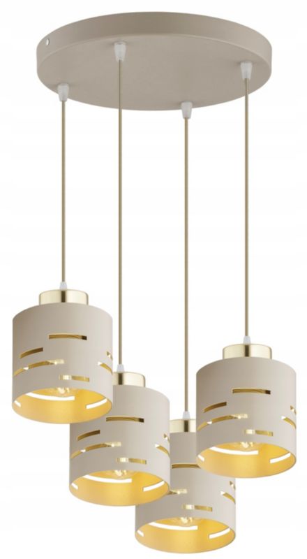 Lampa Wisząca Elko-Lighting Plafon 4-Punktowy Vox E27 beżowy 1 szt