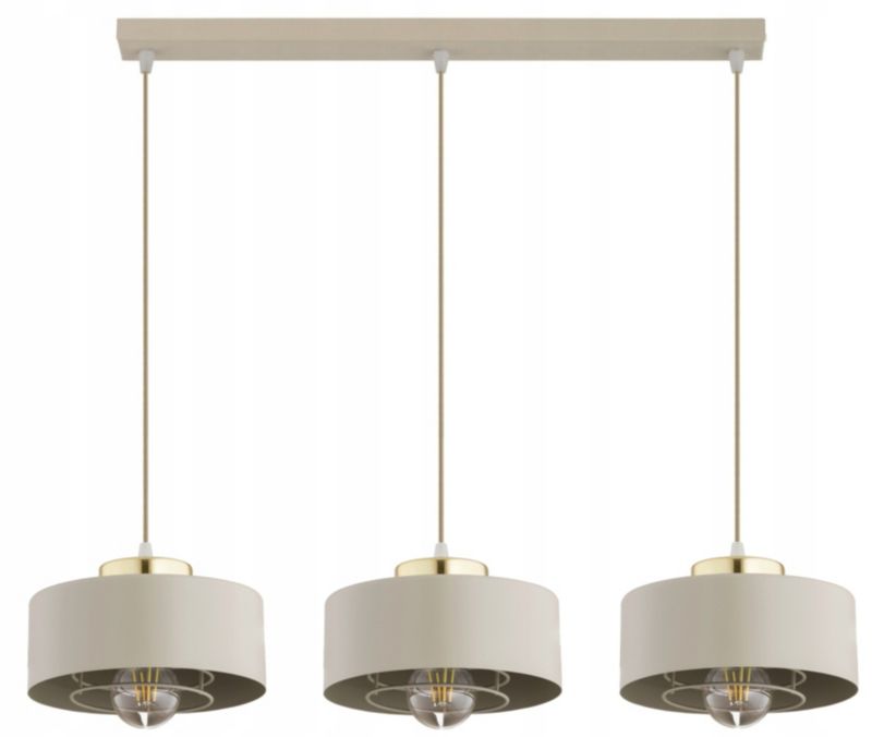 Lampa Wisząca Elko-Lighting Spring Ecru Zwis 3-Punktowy  E27 beżowy 1 szt