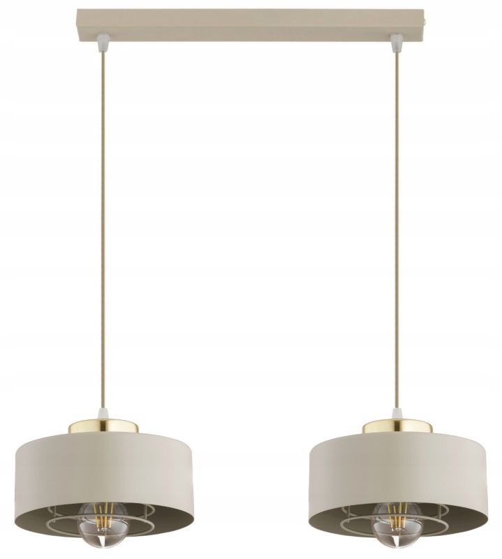 Lampa Wisząca Elko-Lighting Spring Zwis 2-Punktowy Ecru E27 beżowy 1 szt