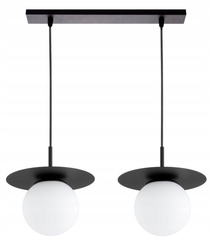 Lampa Wisząca Elko-Lighting Szklana Kula Nox 2x E27 czarny 1 szt