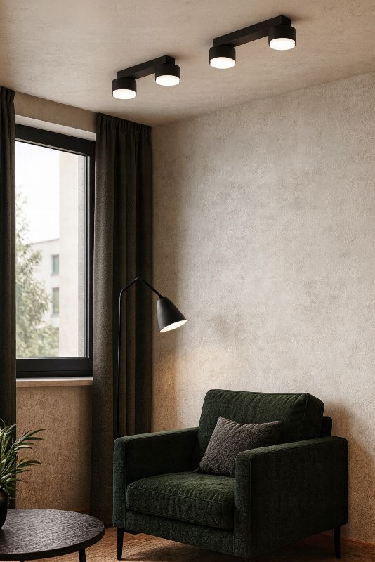 Lampa Wisząca Elko-Lighting Szyna 2-Punktowa Mono GX53 czarny 1 szt