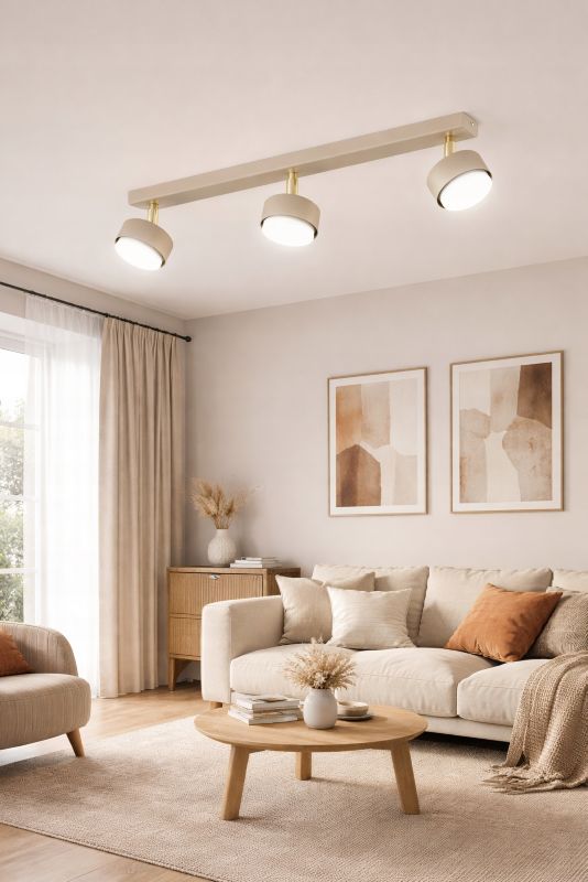 Lampa Wisząca Elko-Lighting Szyna Regulowana Mono Ecru 3x GX53 ecru 1 szt