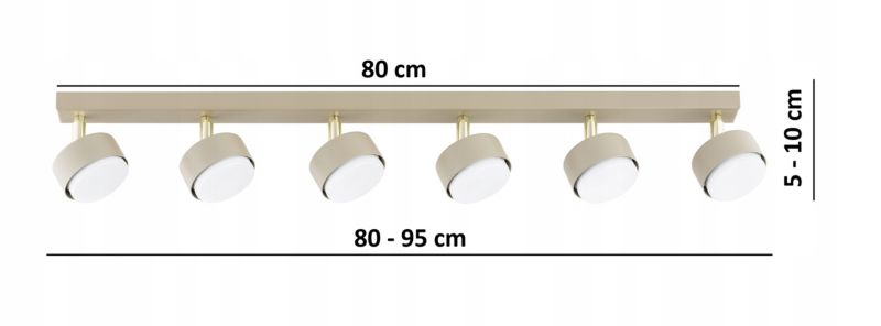 Lampa Wisząca Elko-Lighting Szyna Regulowana Mono Ecru 6x GX53 ecru 1 szt