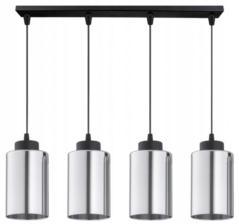 Lampa Wisząca Elko-Lighting Tuba Grafit Listwa 4-Punktowa Czarna 1 szt