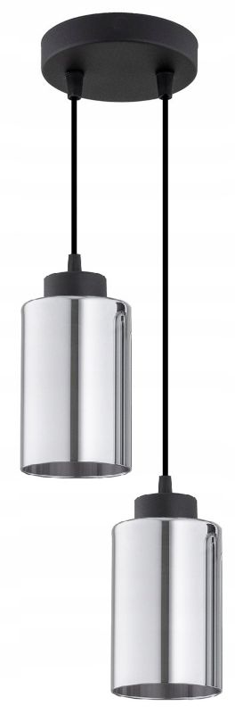 Lampa Wisząca Elko-Lighting Tuba Grafit Zwis 2-Punktowy Czarny 1 szt