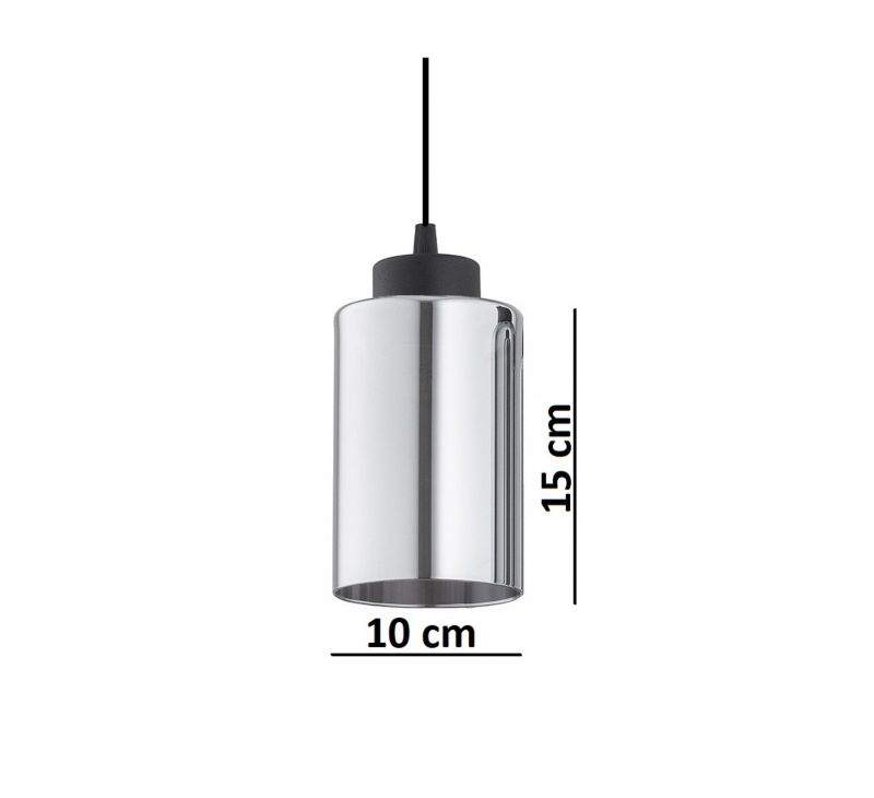 Lampa Wisząca Elko-Lighting Tuba Grafit Zwis 2-Punktowy Czarny 1 szt