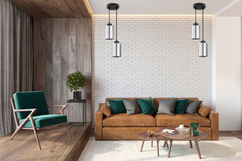 Lampa Wisząca Elko-Lighting Tuba Grafit Zwis 2-Punktowy Czarny 1 szt