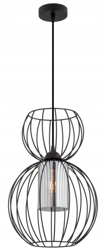 Lampa Wisząca Elko-Lighting Viron Zwis 30 cm Szklana Kula Grafit E27 czarny 1 szt