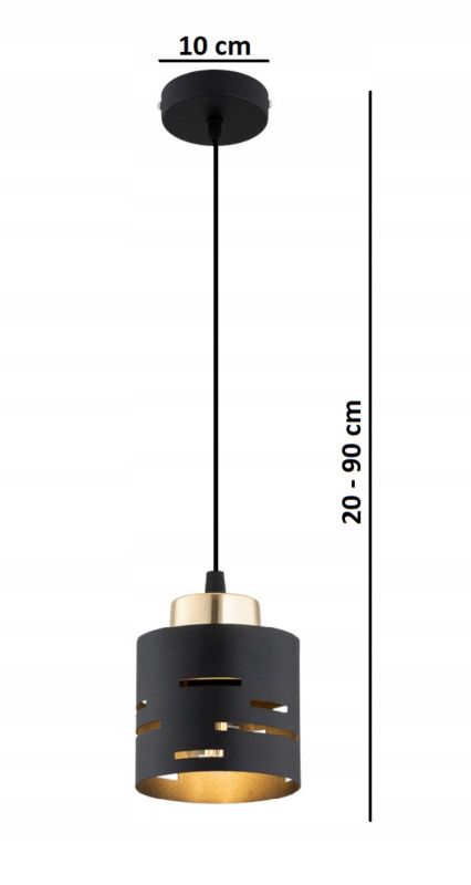 Lampa Wisząca Elko-Lighting Vox Zwis 1-Punktowy E27 czarny 1 szt