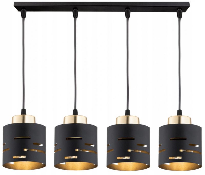 Lampa Wisząca Elko-Lighting Vox Zwis 4-Punktowy E27 czarny 1 szt