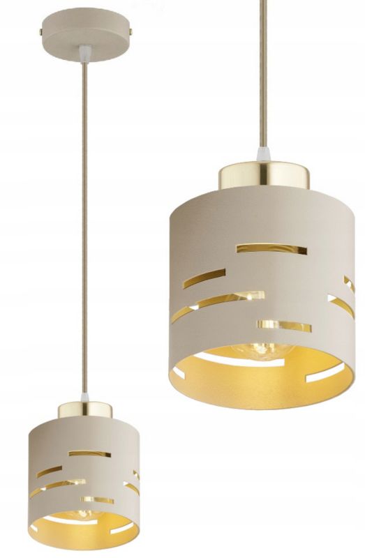 Lampa Wisząca Elko-Lighting Zwis 1-Punktowy Vox E27 beżowy 1 szt