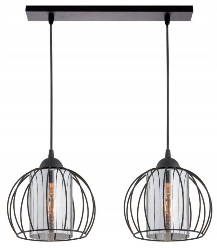 Lampa Wisząca Elko-Lighting Zwis 2-Punktowy Viron E27 czarny 1 szt