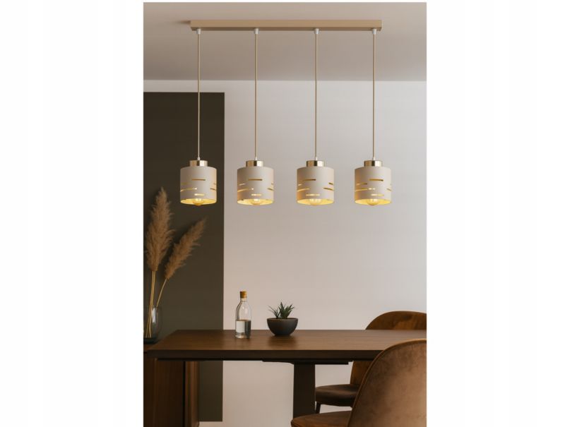 Lampa Wisząca Elko-Lighting Zwis 4-Punktowy Listwa Vox E27 beżowy 1 szt