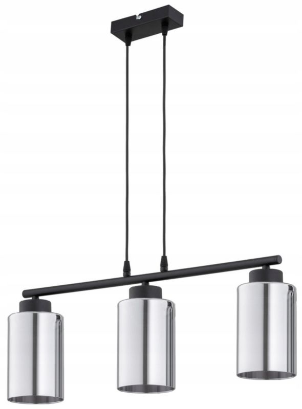 Lampa Wisząca Elko-Lighting  Zwis Nad Stół 3-Punktowy Tuba E27 czarny 1 szt
