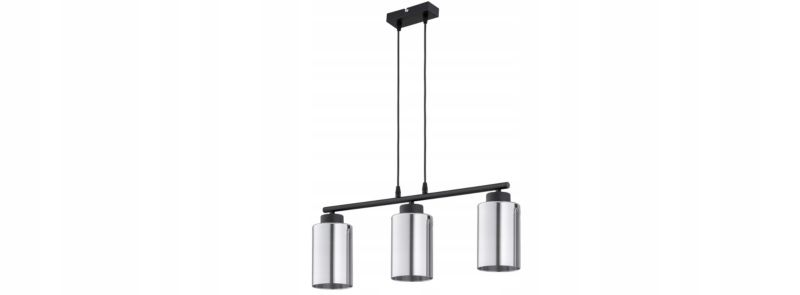 Lampa Wisząca Elko-Lighting  Zwis Nad Stół 3-Punktowy Tuba E27 czarny 1 szt