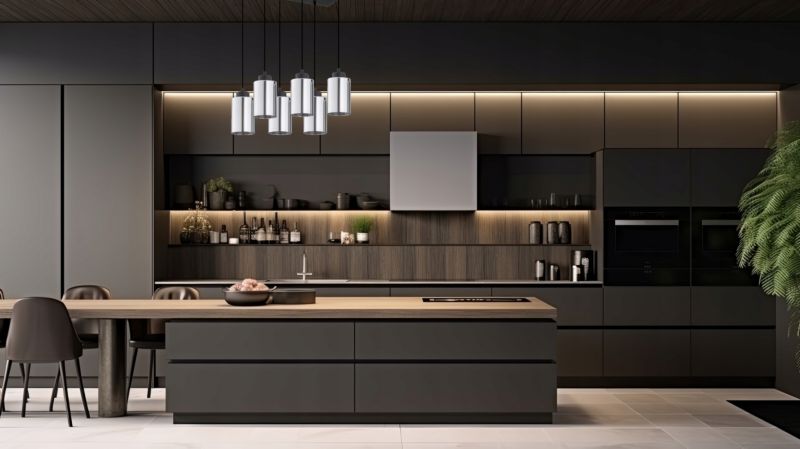 Lampa Wisząca Elko-Lighting Zwis Nad Stół 6-Punktowy Tuba E27 czarny 1 szt