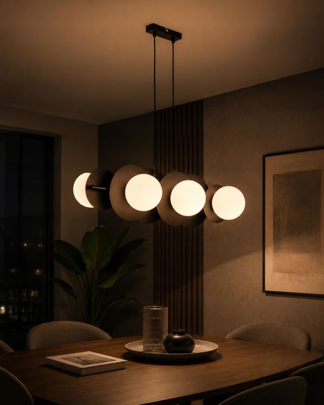 Lampa Wisząca Elko-Lighting Zwis Nad Stół Nox 6x E27 czarny 1 szt
