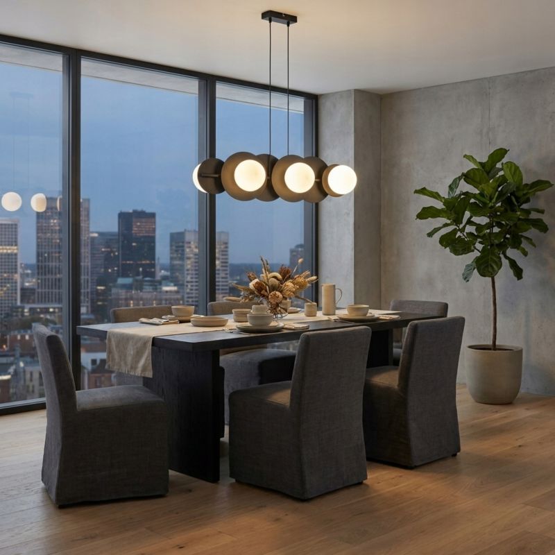Lampa Wisząca Elko-Lighting Zwis Nad Stół Nox 6x E27 czarny 1 szt