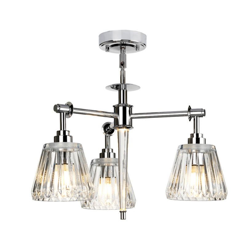 Lampa wisząca Elstead Agatha polerowany chrom wym: 132,5 x 47,4 x 47,4 cm 4xG9 + LED zintegrowany x 4W 1 szt.