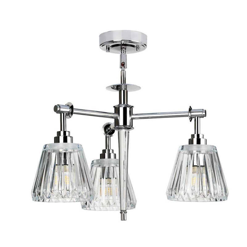 Lampa wisząca Elstead Agatha polerowany chrom wym: 132,5 x 47,4 x 47,4 cm 4xG9 + LED zintegrowany x 4W 1 szt.