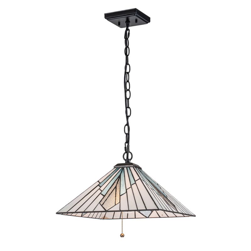 Lampa wisząca Elstead Alderley 8463 wielokolorowo-vintage brąz Tiffany 1xE27 x 1 szt.